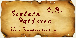 Violeta Maljević vizit kartica